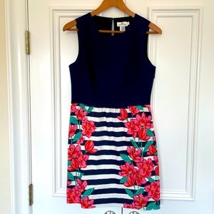 Vineyard Vines navy stripe floral dress size 8